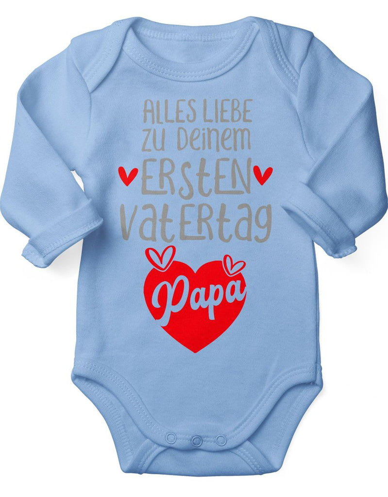 Babybody Langarm Alles Liebe zu deinem ersten Vatertag - von Mikalino