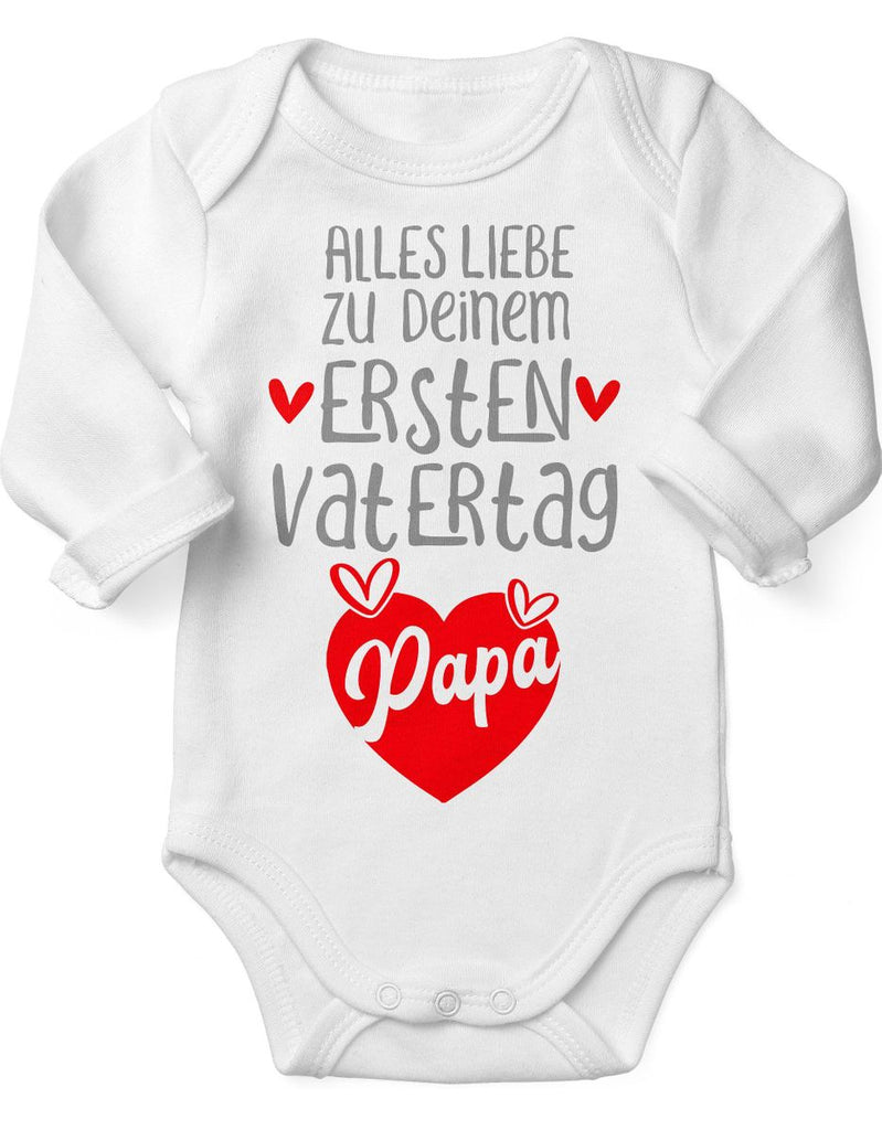 Babybody Langarm Alles Liebe zu deinem ersten Vatertag - von Mikalino