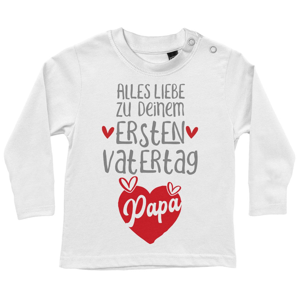 Baby Longsleeve Alles Liebe zu deinem ersten Vatertag - von Mikalino