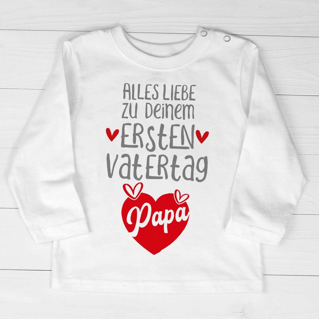 Baby Longsleeve Alles Liebe zu deinem ersten Vatertag - von Mikalino