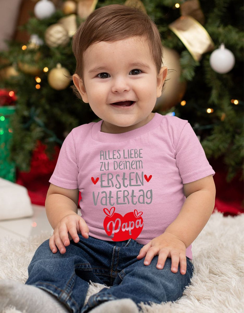 Baby / Kinder T-Shirt Alles Liebe zu deinem ersten Vatertag - von Mikalino