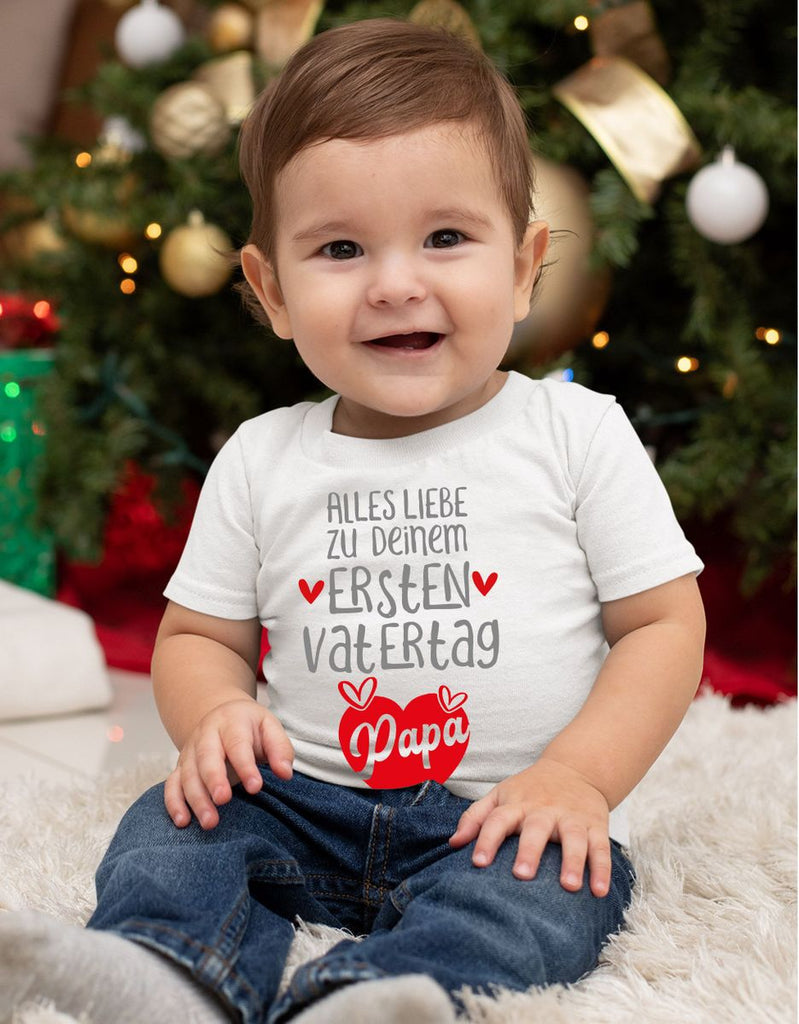 Baby / Kinder T-Shirt Alles Liebe zu deinem ersten Vatertag - von Mikalino