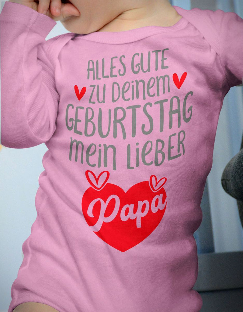 Babybody Langarm Alles Gute zu deinem Geburtstag mein lieber Papa - von Mikalino