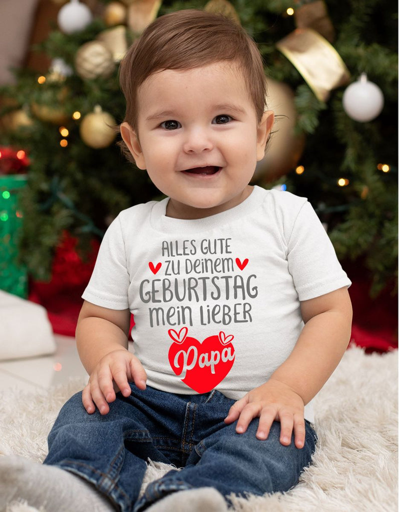 Baby / Kinder T-Shirt Alles Gute zu deinem Geburtstag mein lieber Papa - von Mikalino