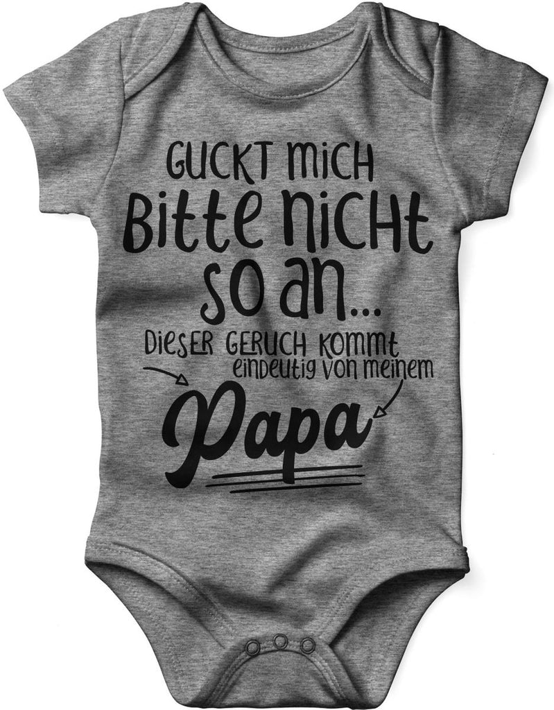 Babybody kurzarm Guckt mich bitte nicht so an.. dieser Geruch kommt von Papa - von Mikalino