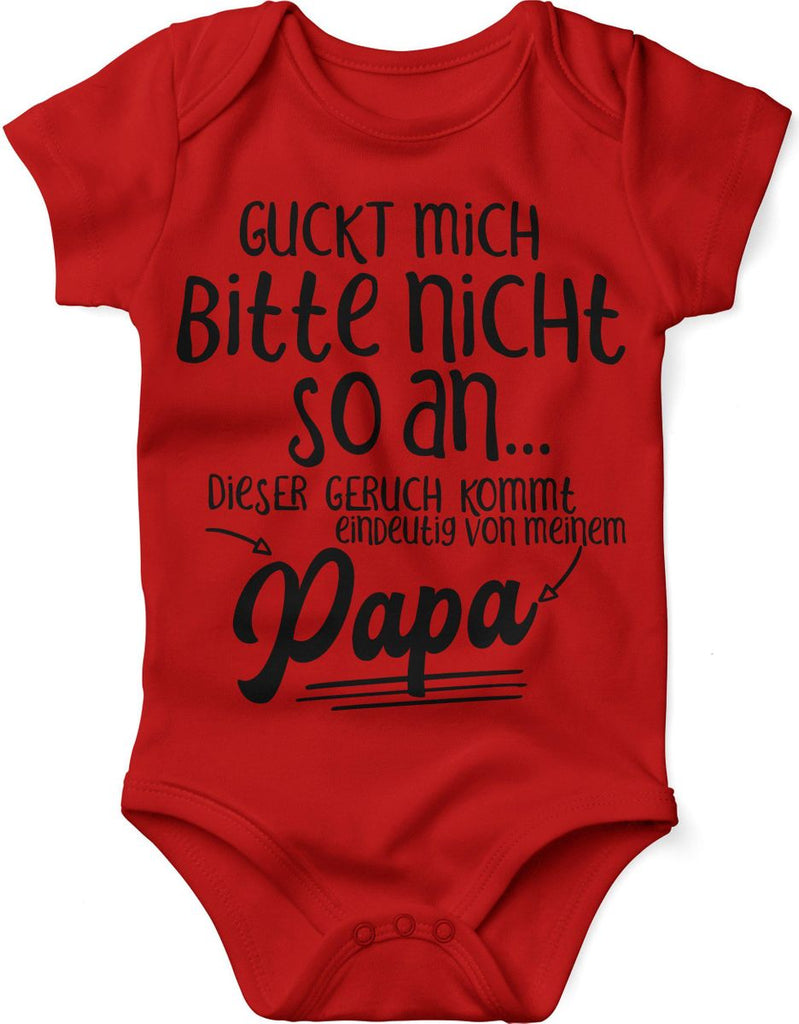 Babybody kurzarm Guckt mich bitte nicht so an.. dieser Geruch kommt von Papa - von Mikalino