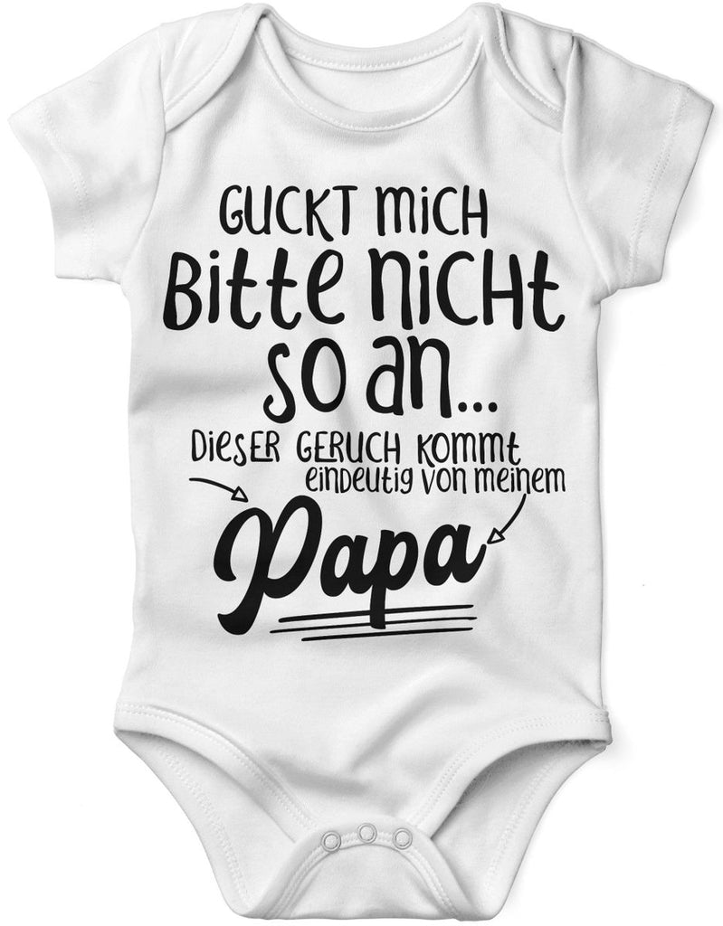 Babybody kurzarm Guckt mich bitte nicht so an.. dieser Geruch kommt von Papa - von Mikalino