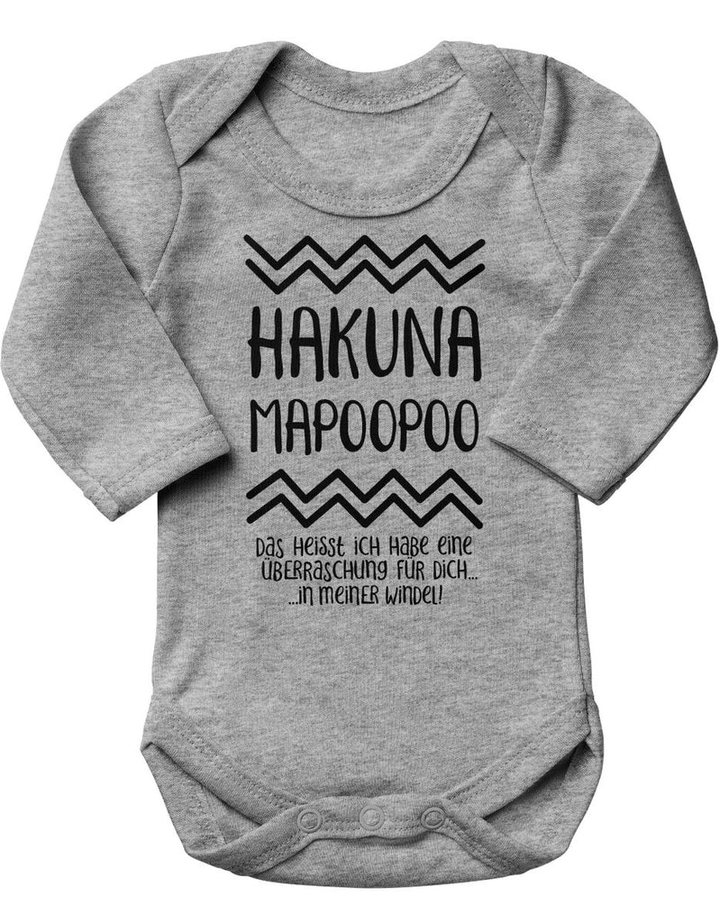 Babybody Langarm Hakuna Mapoopoo - von Mikalino