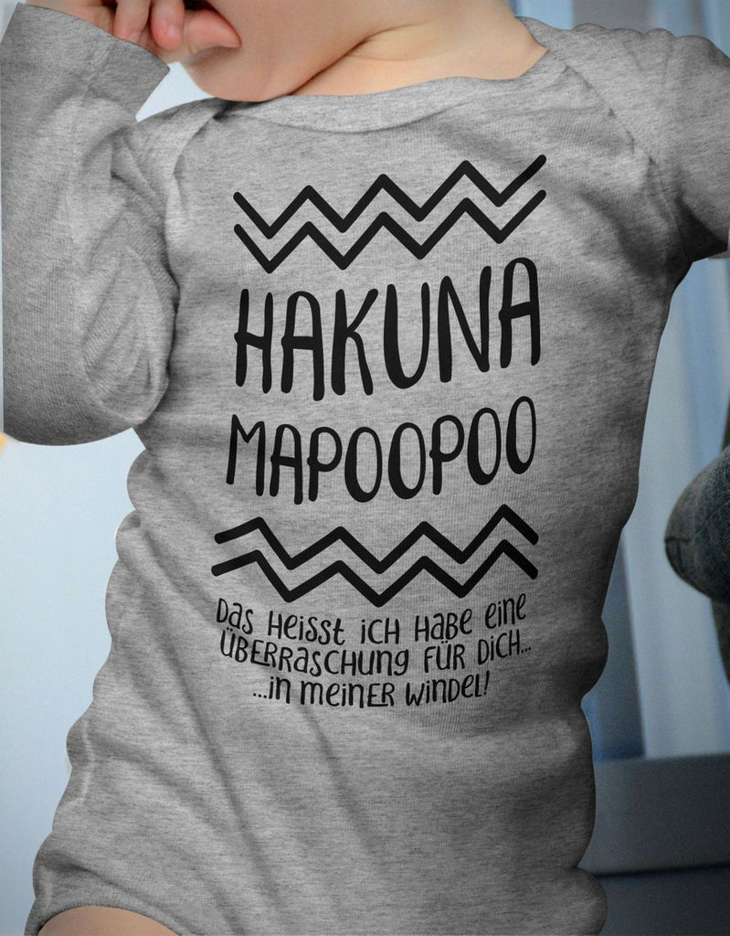 Babybody Langarm Hakuna Mapoopoo - von Mikalino