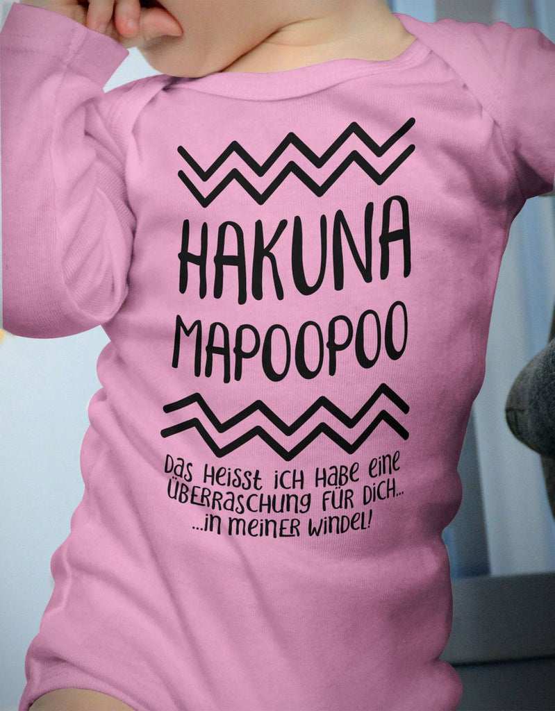 Babybody Langarm Hakuna Mapoopoo - von Mikalino