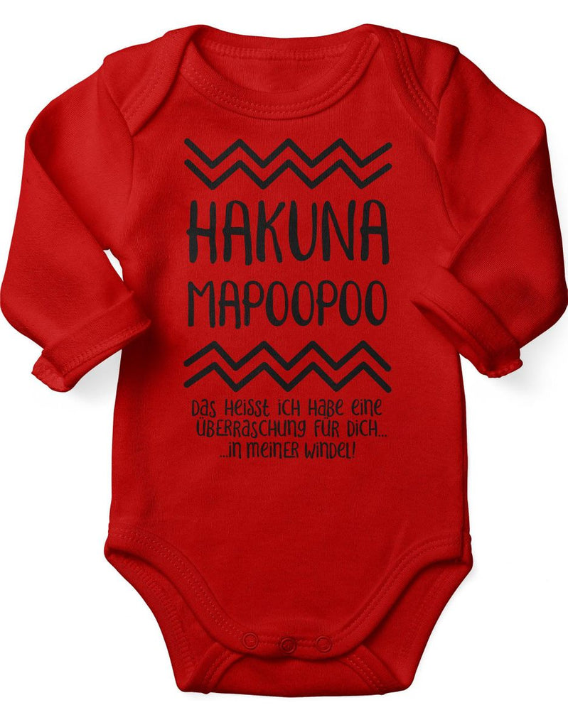 Babybody Langarm Hakuna Mapoopoo - von Mikalino