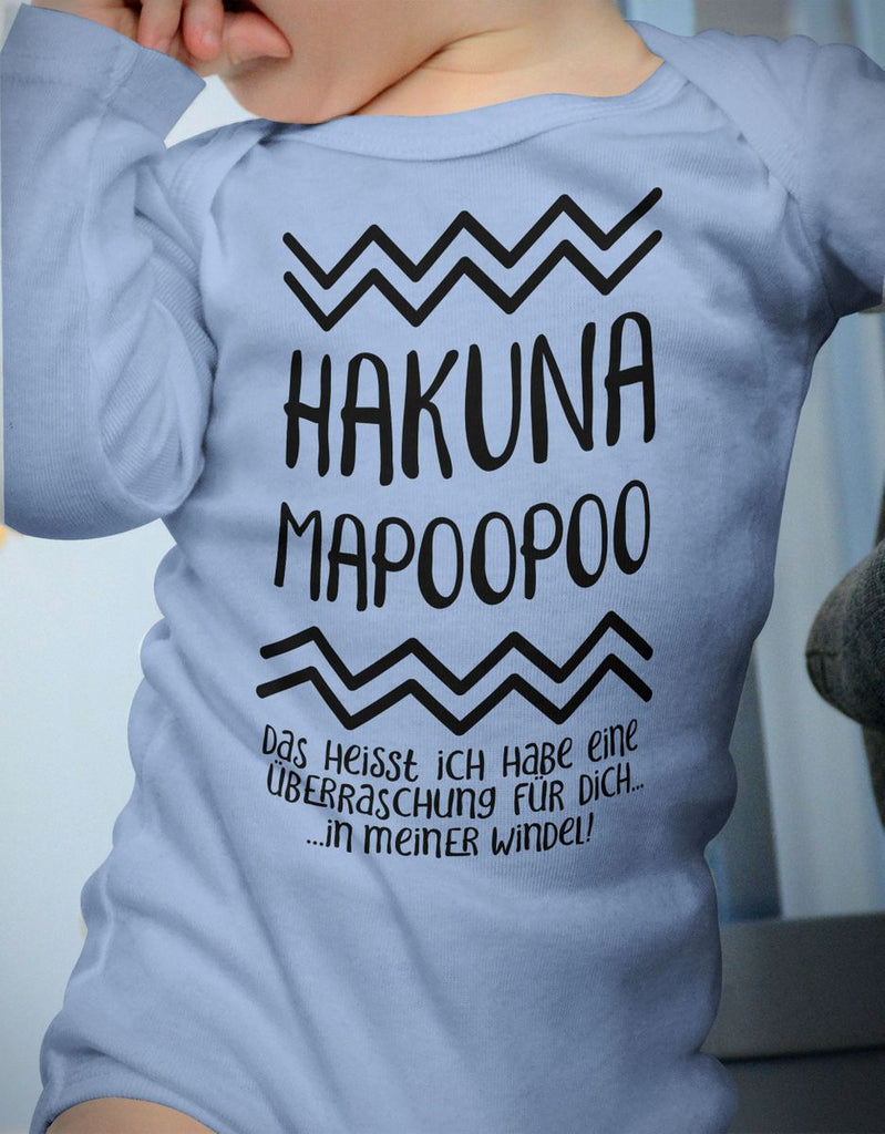 Babybody Langarm Hakuna Mapoopoo - von Mikalino