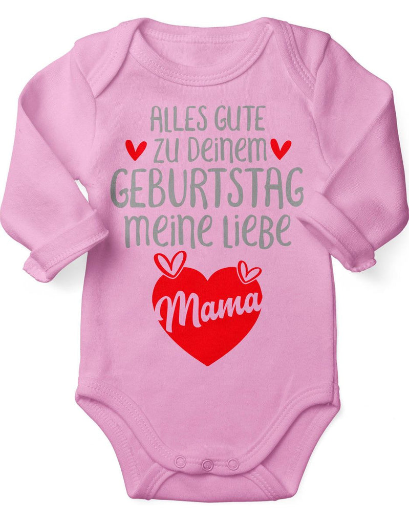 Babybody Langarm Alles Gute zu deinem Geburtstag meine liebe Mama. - von Mikalino