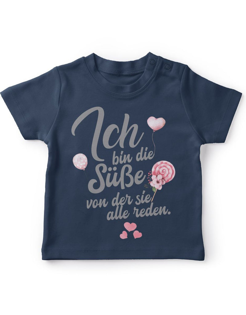 Baby / Kinder T-Shirt kurzarm Ich bin die Süße von der sie alle reden - von Mikalino