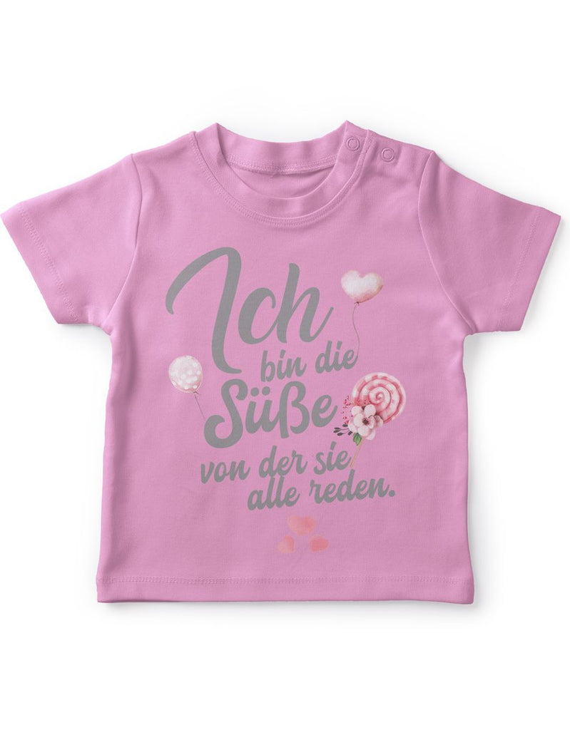 Baby / Kinder T-Shirt kurzarm Ich bin die Süße von der sie alle reden - von Mikalino