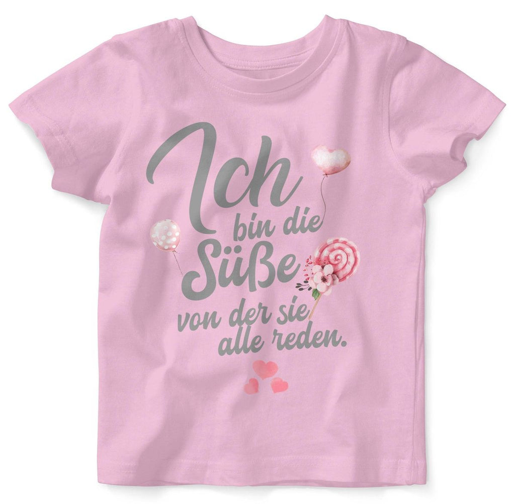 Baby / Kinder T-Shirt kurzarm Ich bin die Süße von der sie alle reden - von Mikalino