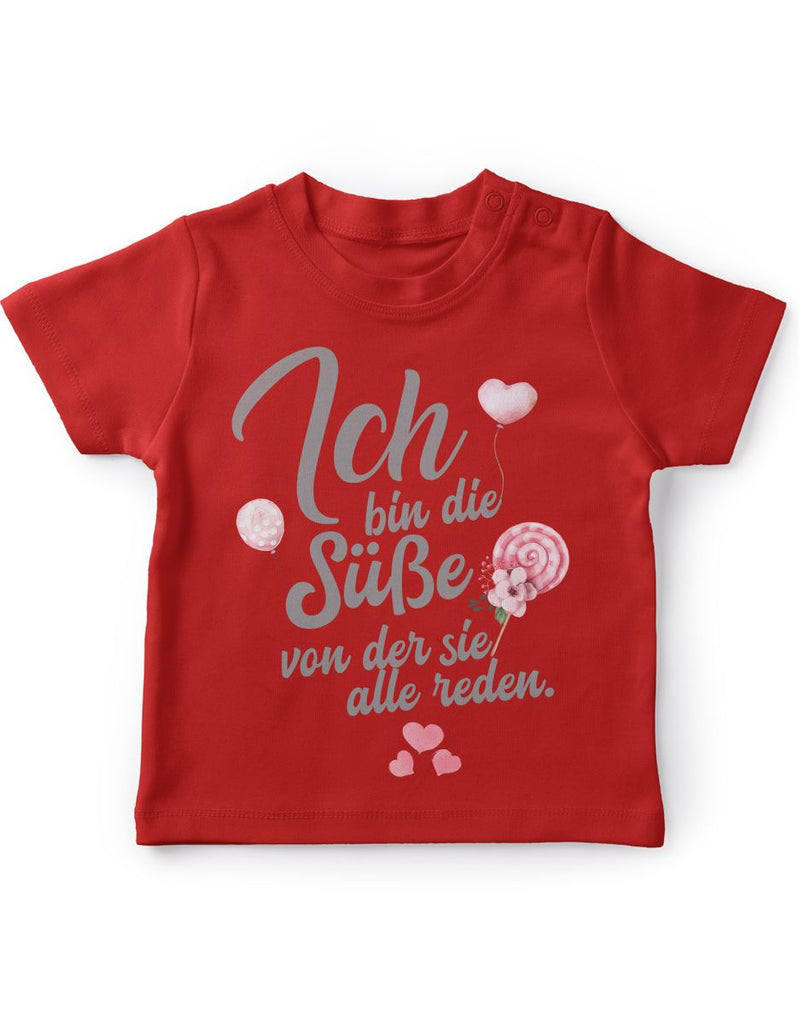 Baby / Kinder T-Shirt kurzarm Ich bin die Süße von der sie alle reden - von Mikalino