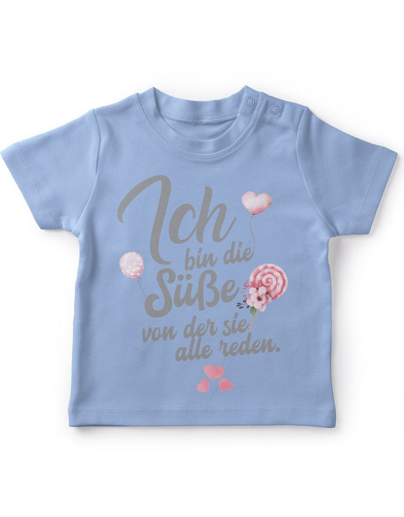 Baby / Kinder T-Shirt kurzarm Ich bin die Süße von der sie alle reden - von Mikalino