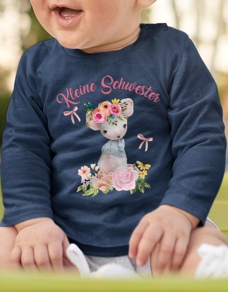 Baby / Kinder Longsleeve langarm Die Kleine Schwester - von Mikalino