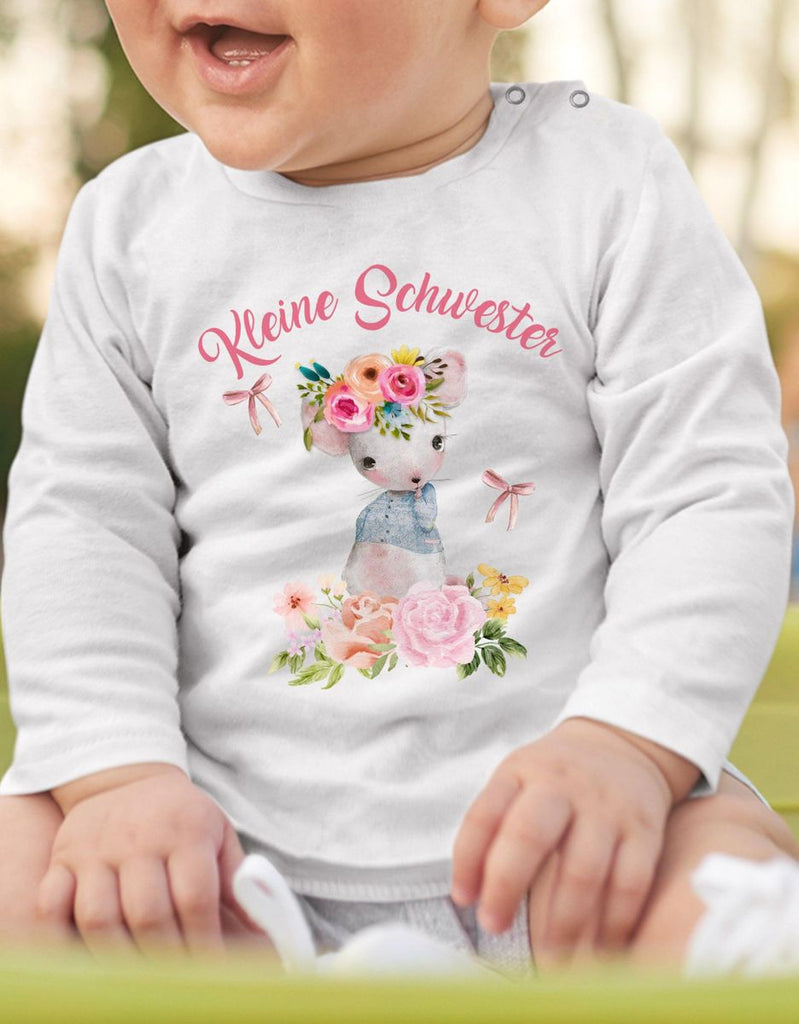 Baby / Kinder Longsleeve langarm Die Kleine Schwester - von Mikalino