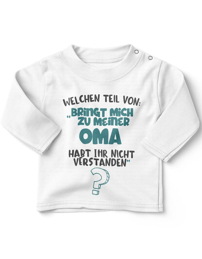 Baby / Kinder Longsleeve langarm Welchen Teil von Bringt mich zu meiner Oma - von Mikalino