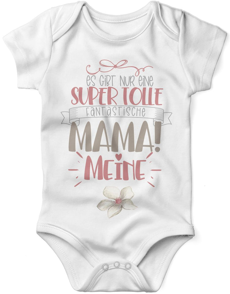 Babybody kurzarm Es gibt nur eine super tolle fantastische Mama - meine - von Mikalino