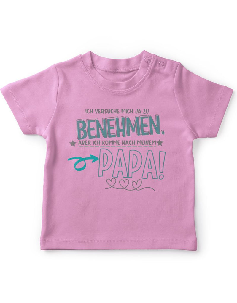 Baby / Kinder T-Shirt kurzarm Ich versuche mich ja zu benehmen - von Mikalino