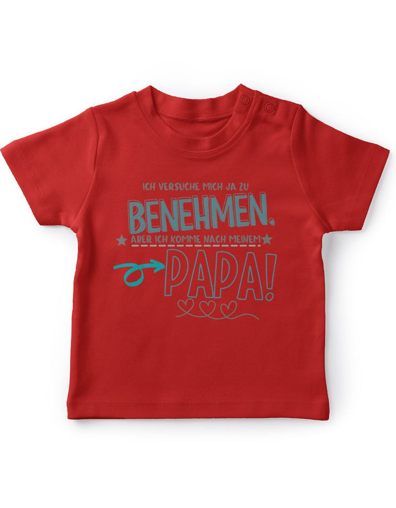 Baby / Kinder T-Shirt kurzarm Ich versuche mich ja zu benehmen - von Mikalino