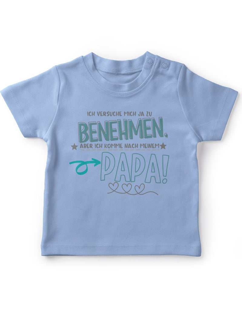 Baby / Kinder T-Shirt kurzarm Ich versuche mich ja zu benehmen - von Mikalino