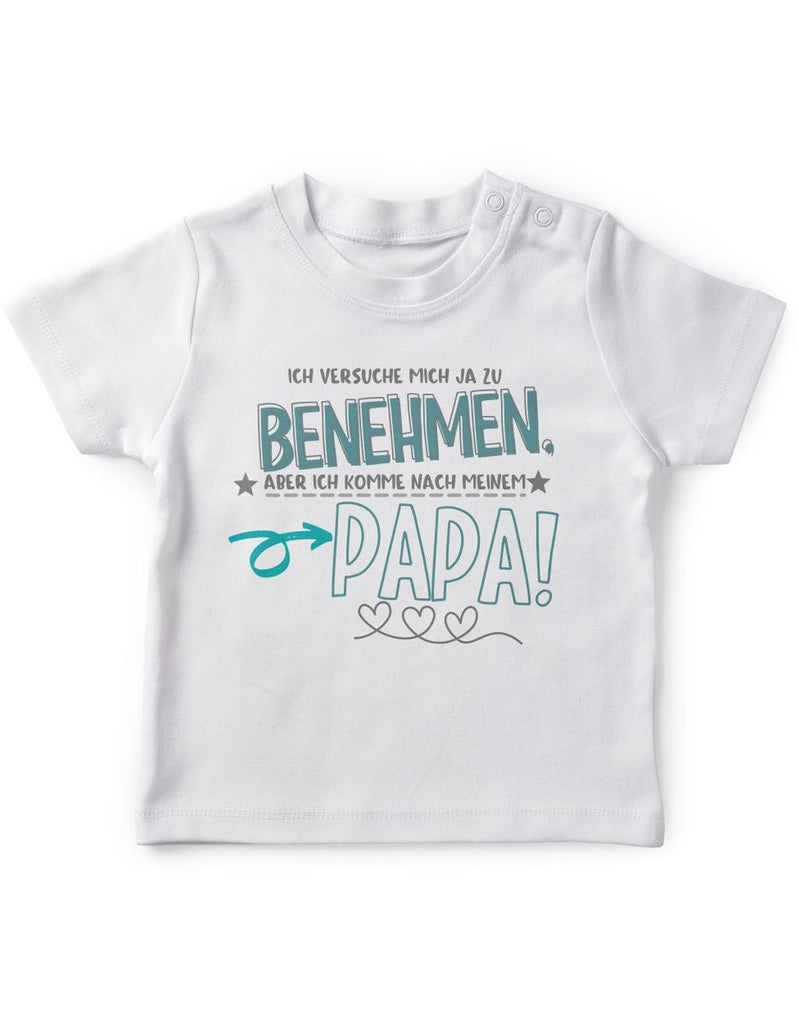 Baby / Kinder T-Shirt kurzarm Ich versuche mich ja zu benehmen - von Mikalino