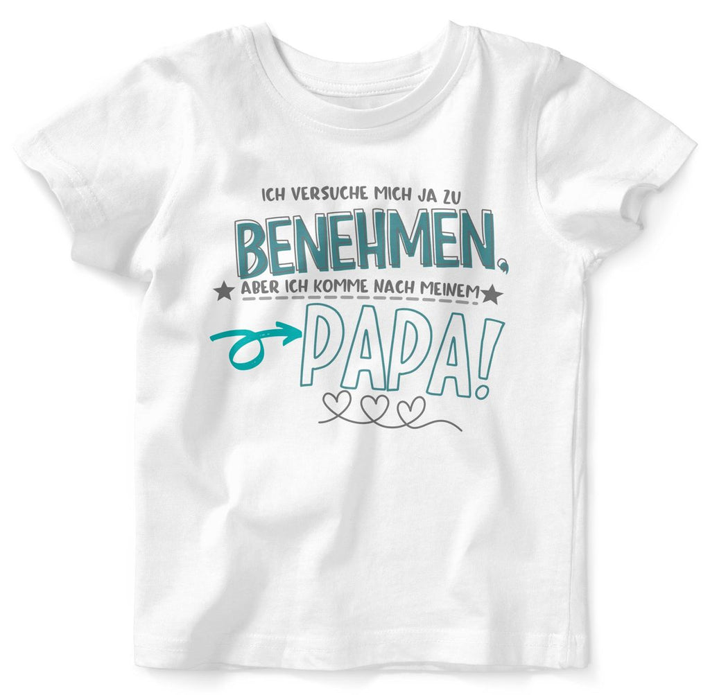 Baby / Kinder T-Shirt kurzarm Ich versuche mich ja zu benehmen - von Mikalino