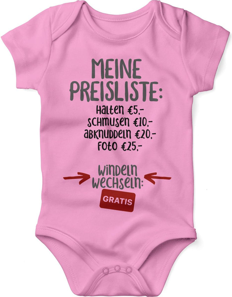 Babybody kurzarm Meine Preisliste - von Mikalino