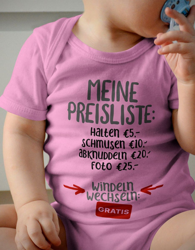 Babybody kurzarm Meine Preisliste - von Mikalino