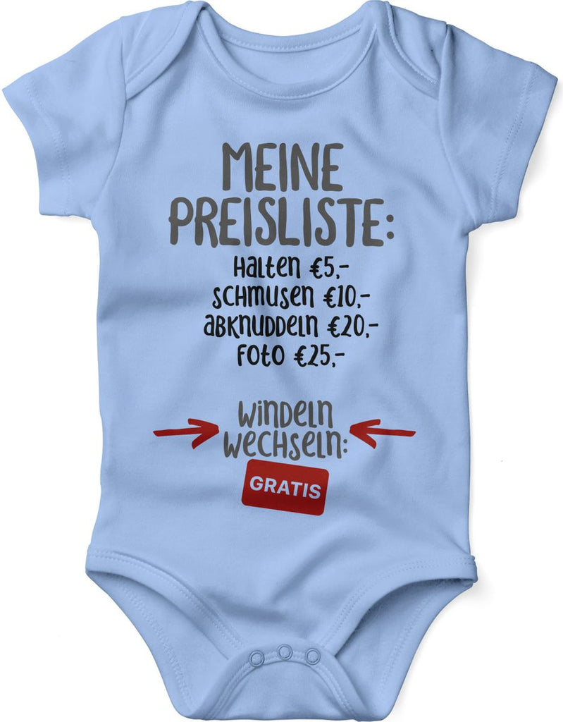 Babybody kurzarm Meine Preisliste - von Mikalino