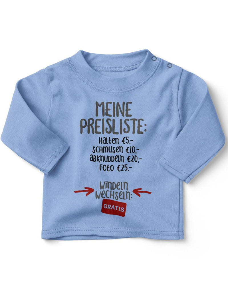 Baby / Kinder Longsleeve langarm Meine Preisliste - von Mikalino