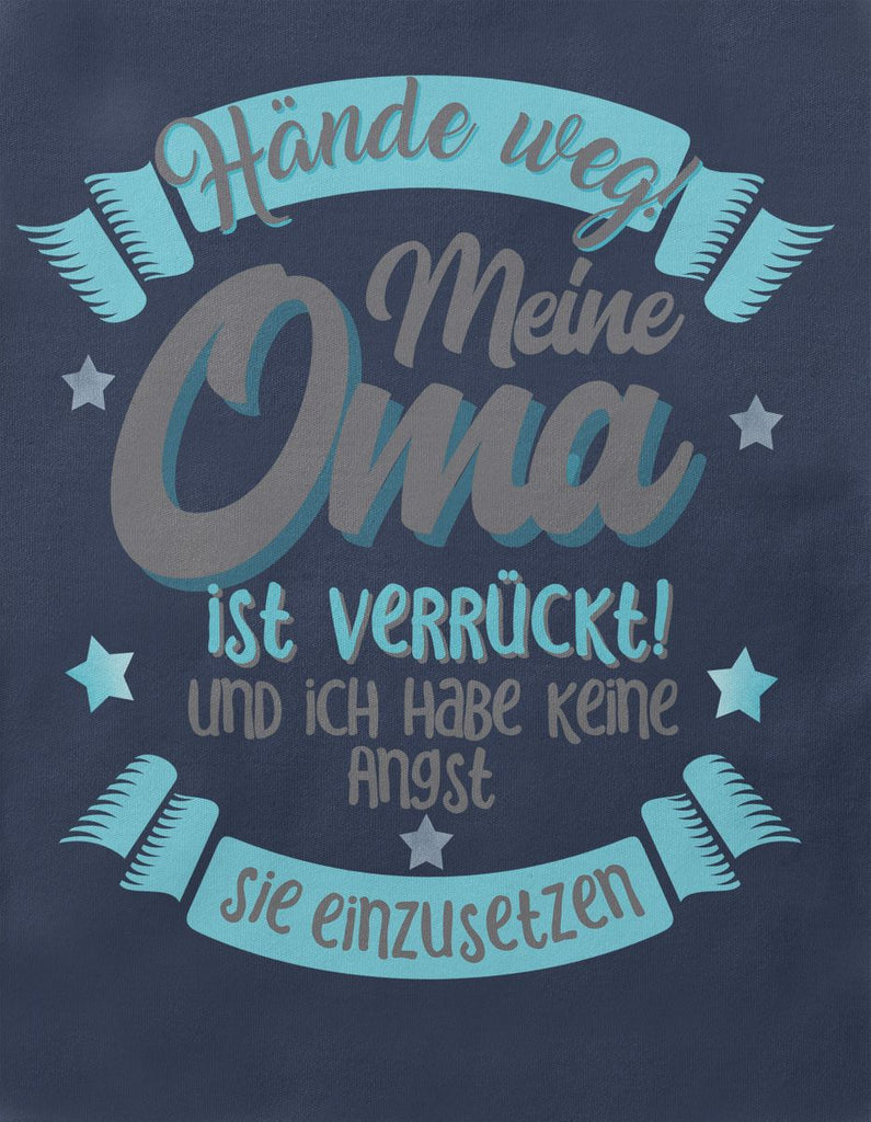 Baby / Kinder T-Shirt kurzarm Hände Weg meine Oma ist verrückt - von Mikalino