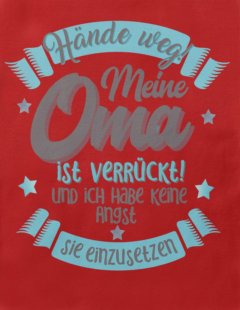 Baby / Kinder T-Shirt kurzarm Hände Weg meine Oma ist verrückt - von Mikalino