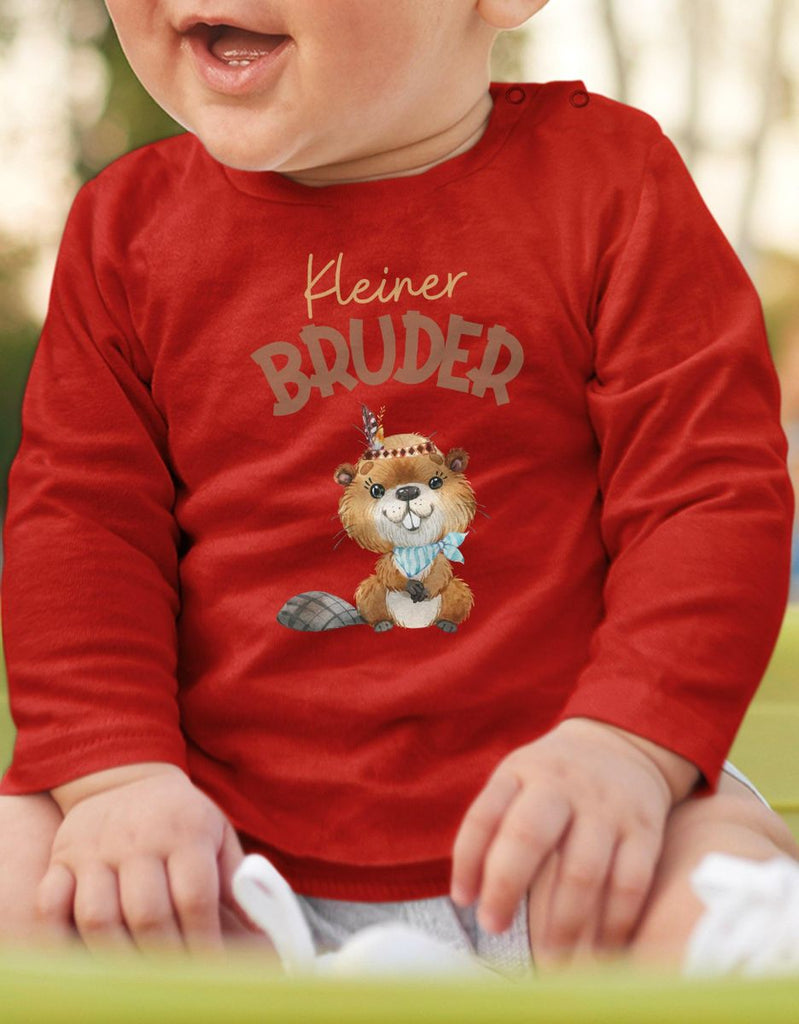 Baby / Kinder Longsleeve langarm Kleiner Bruder Bieber - von Mikalino