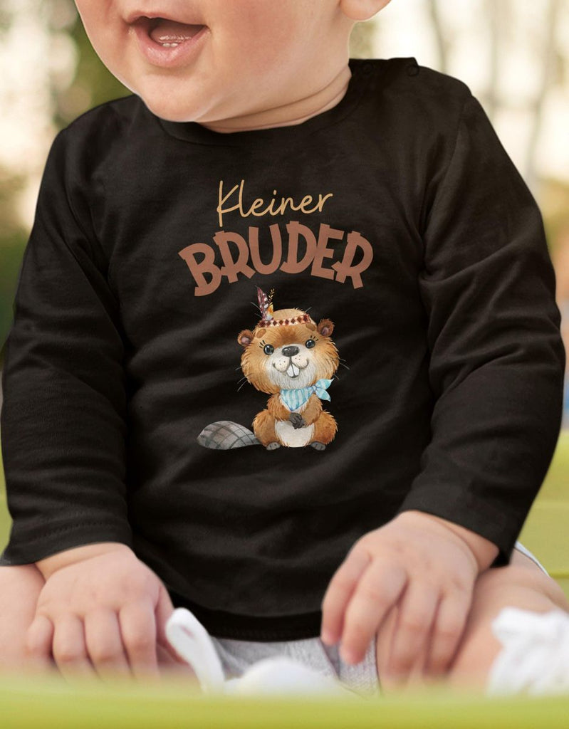 Baby / Kinder Longsleeve langarm Kleiner Bruder Bieber - von Mikalino