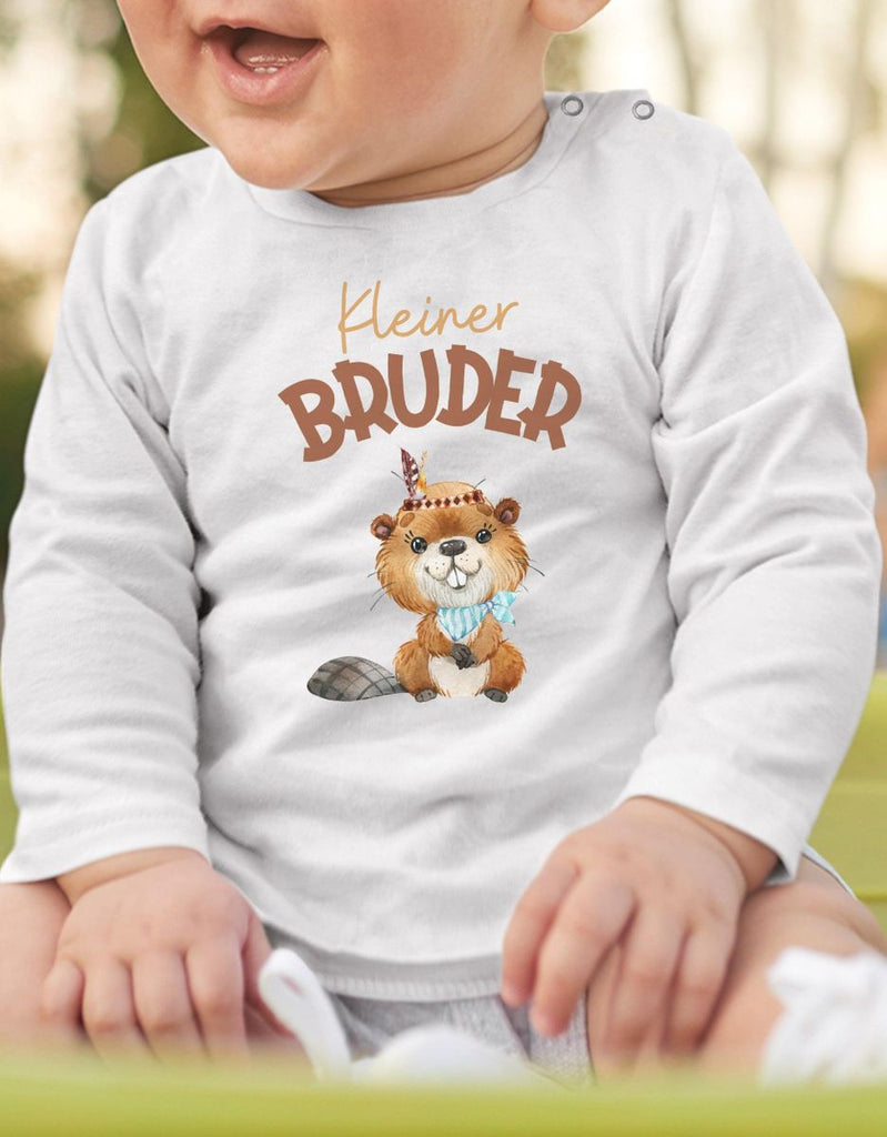 Baby / Kinder Longsleeve langarm Kleiner Bruder Bieber - von Mikalino