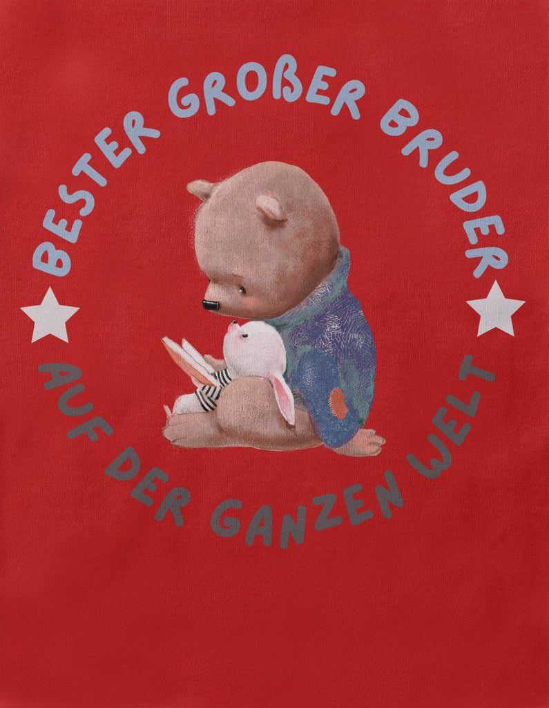 Baby / Kinder T-Shirt kurzarm Bester großer Bruder auf der ganzen Welt - von Mikalino