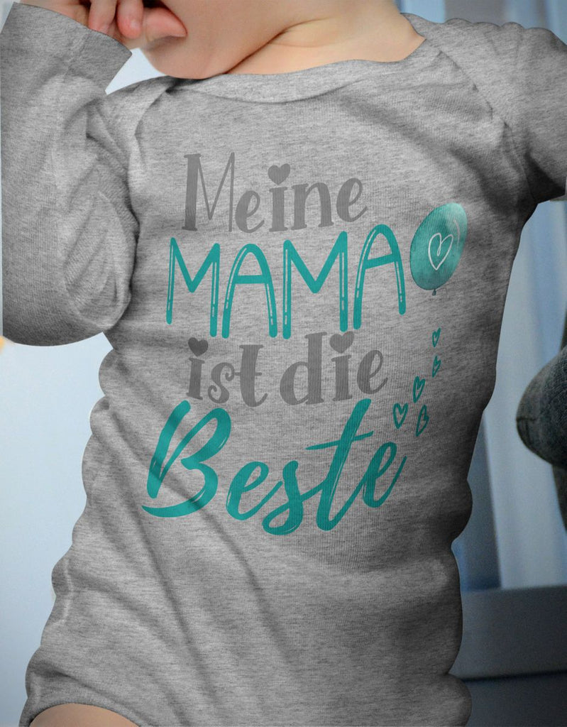 Babybody Langarm Meine Mama ist die Beste - von Mikalino