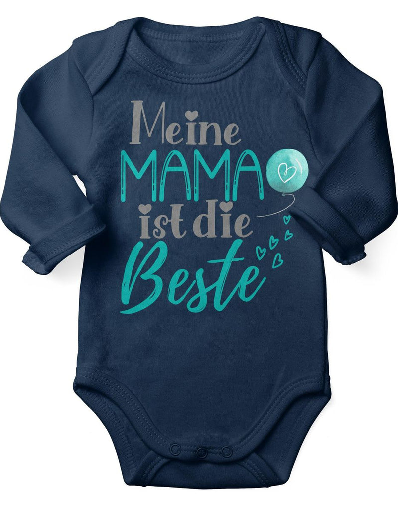 Babybody Langarm Meine Mama ist die Beste - von Mikalino