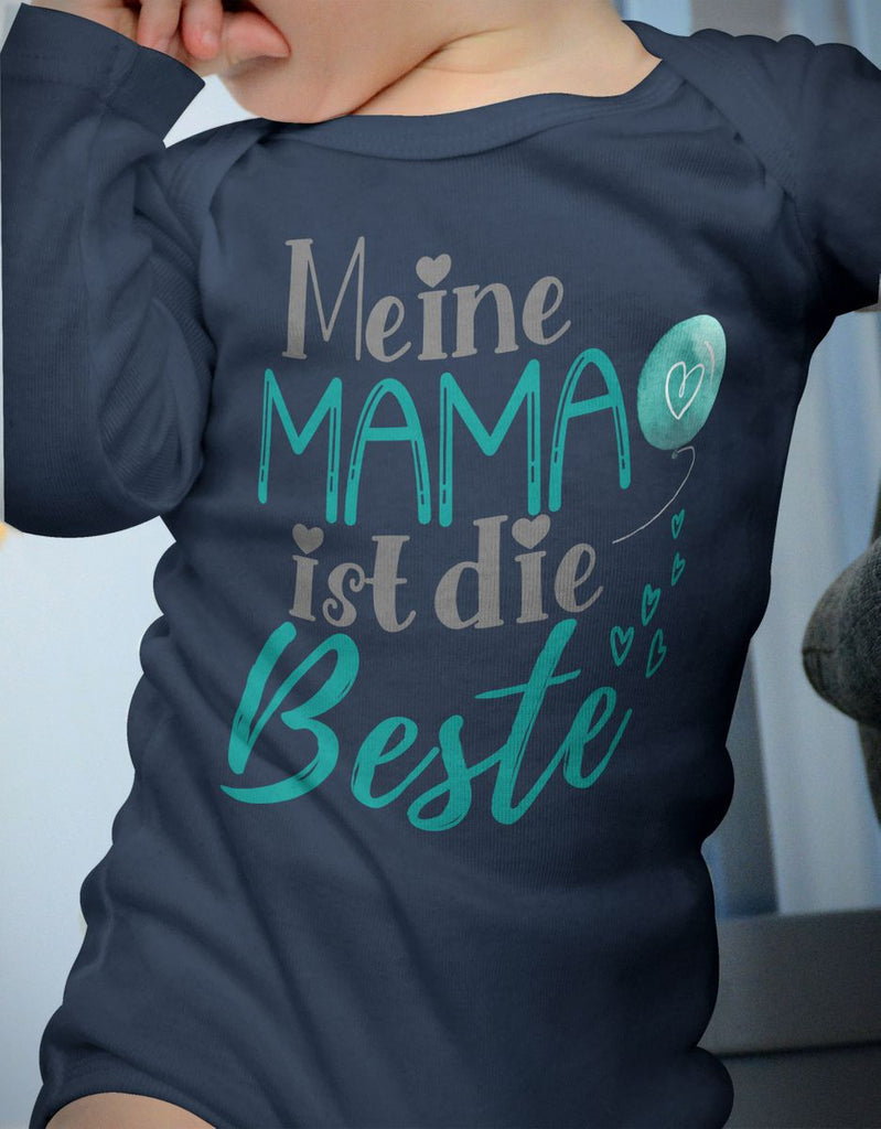 Babybody Langarm Meine Mama ist die Beste - von Mikalino