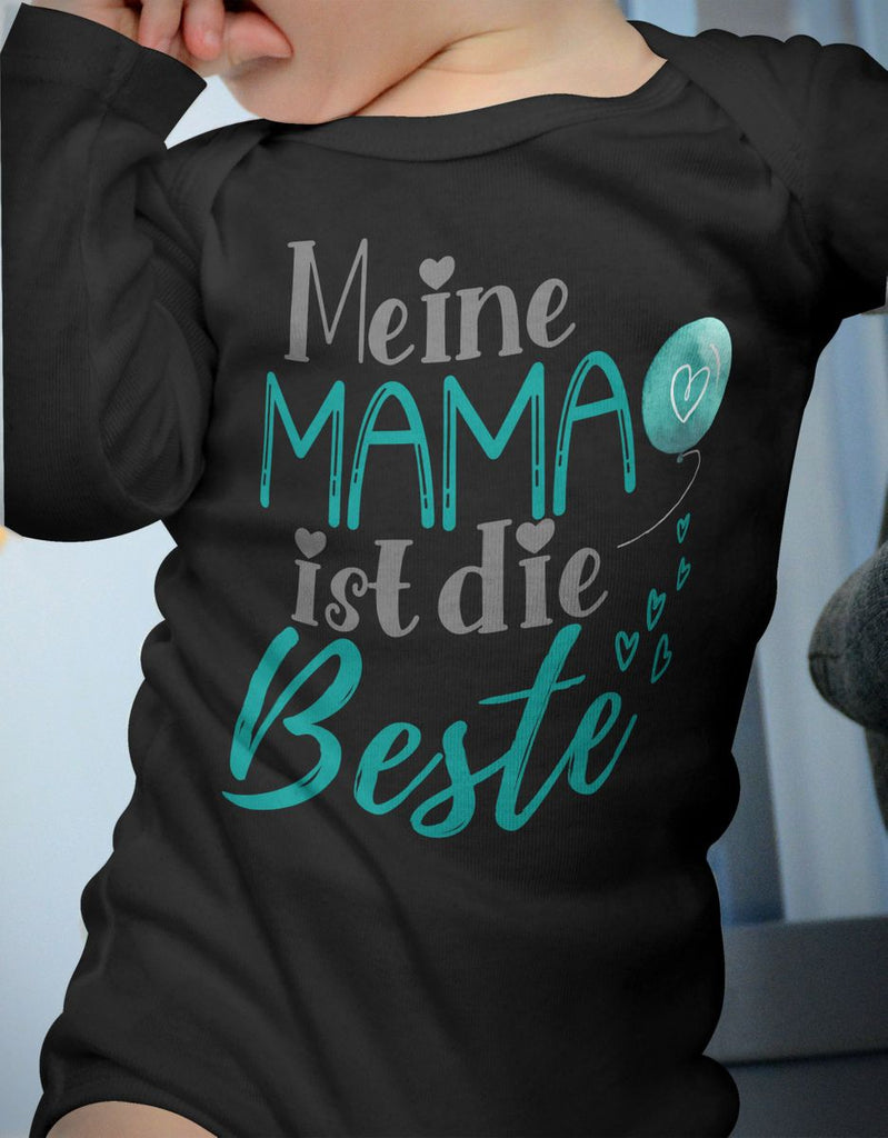 Babybody Langarm Meine Mama ist die Beste - von Mikalino