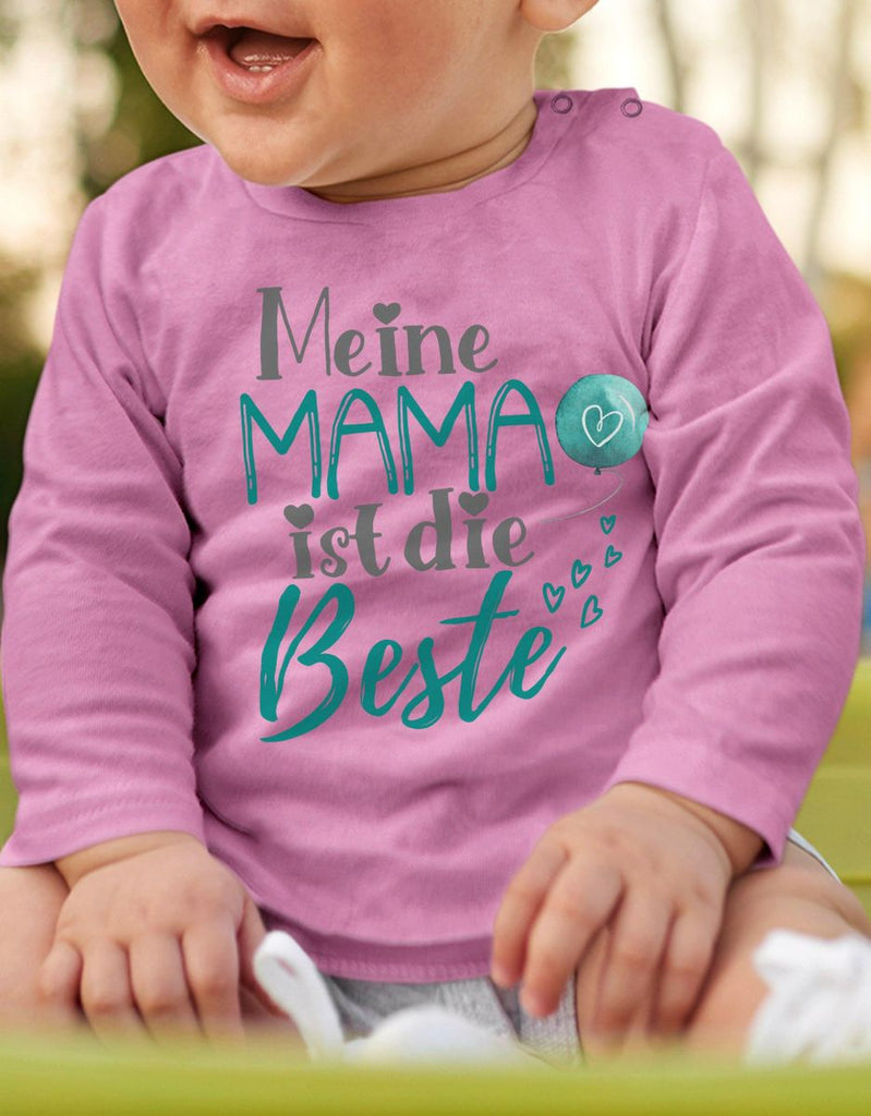 Baby / Kinder Longsleeve langarm Meine Mama ist die Beste - von Mikalino