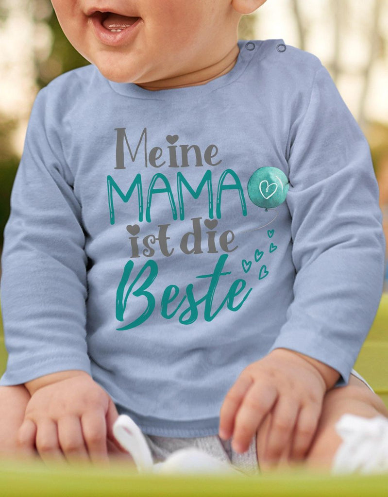 Baby / Kinder Longsleeve langarm Meine Mama ist die Beste - von Mikalino