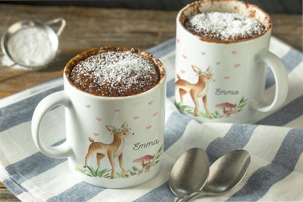 Keramik Tasse Süßes Reh mit Wunschname - von Mikalino