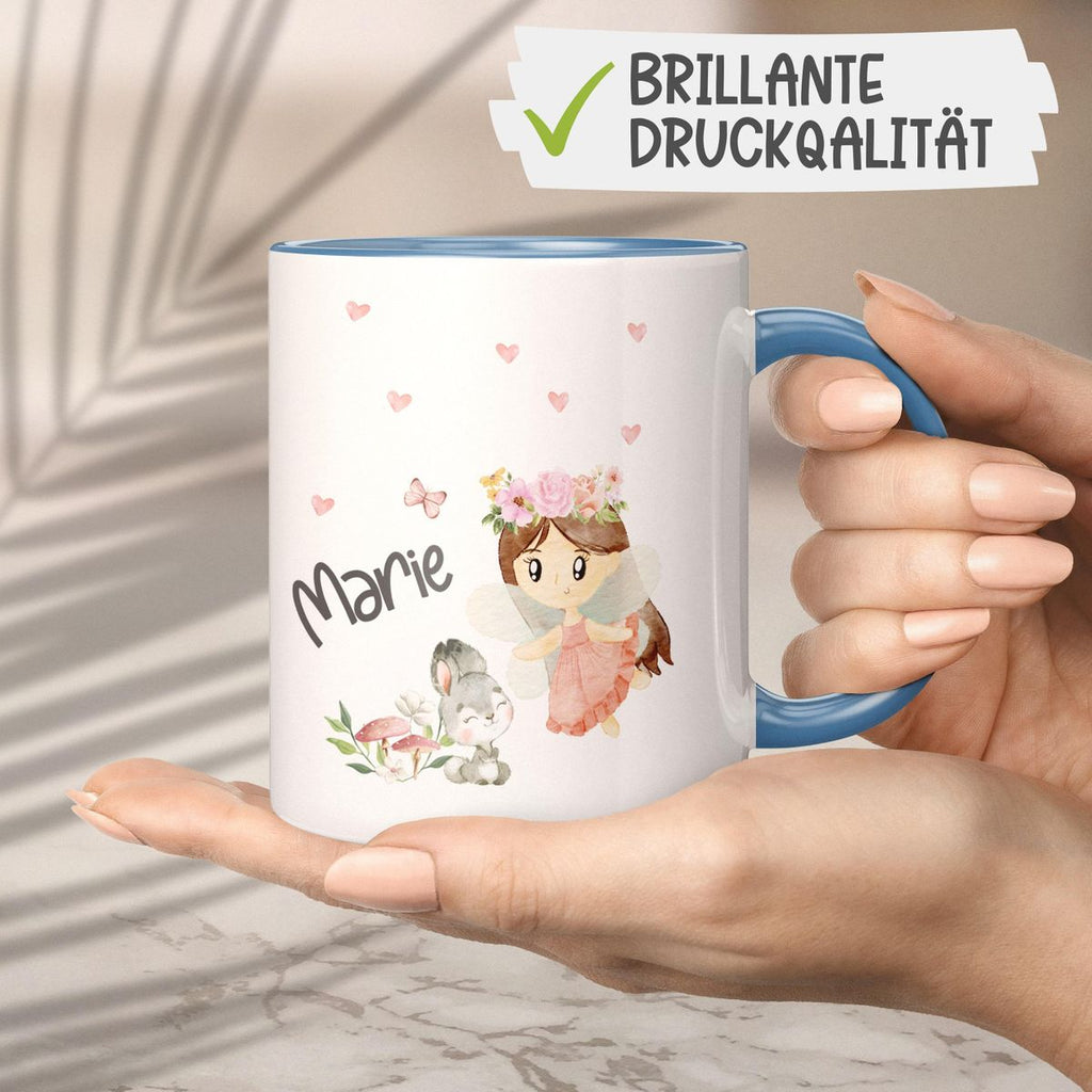 Keramik Tasse Kleine Fee mit Wunschname - von Mikalino