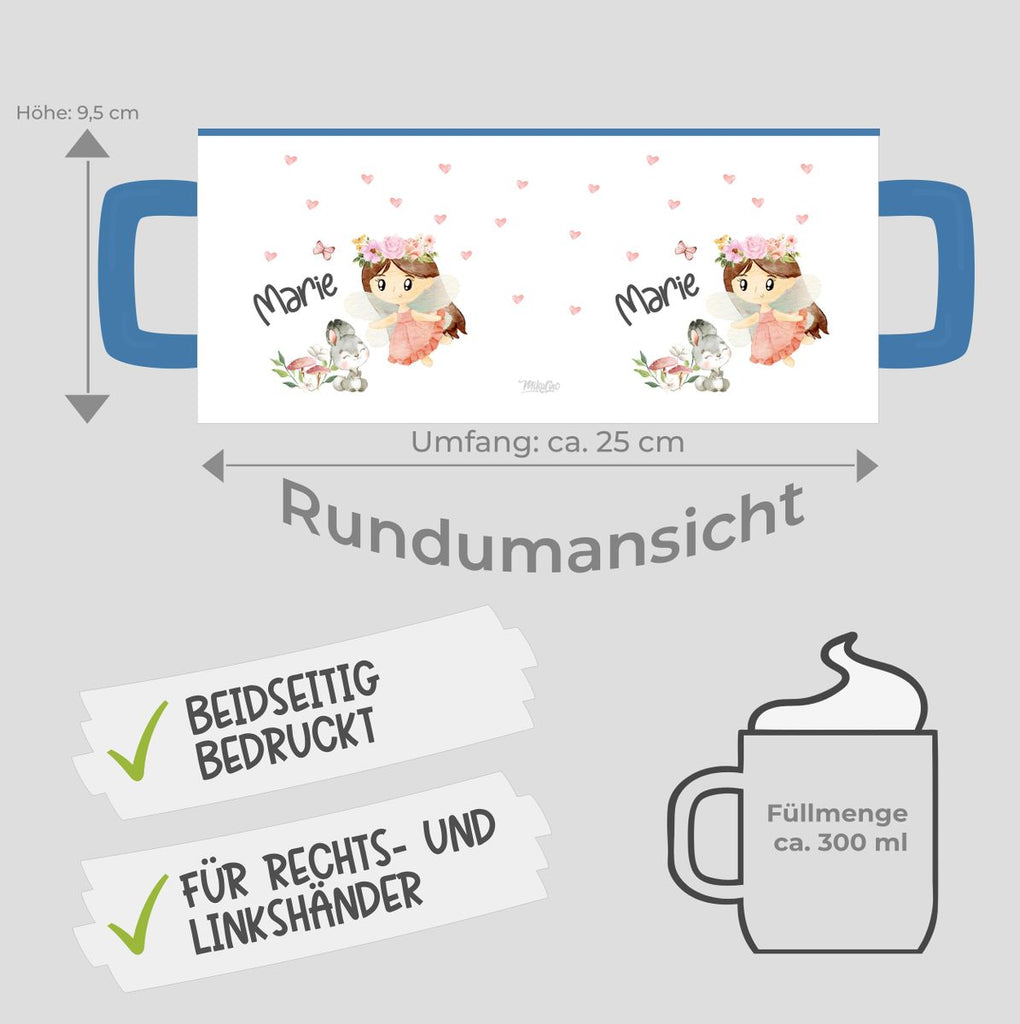 Keramik Tasse Kleine Fee mit Wunschname - von Mikalino